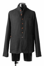 画像をギャラリービューアに読み込む, Aleksandr Manamis exclusive 19IEME Stand Collar Jacket / Mesh Linen (BLACK)