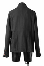 画像をギャラリービューアに読み込む, Aleksandr Manamis exclusive 19IEME Stand Collar Jacket / Mesh Linen (BLACK)