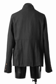 画像をギャラリービューアに読み込む, Aleksandr Manamis exclusive 19IEME Stand Collar Jacket / Mesh Linen (BLACK)