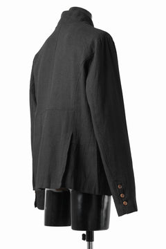 画像をギャラリービューアに読み込む, Aleksandr Manamis exclusive 19IEME Stand Collar Jacket / Mesh Linen (BLACK)