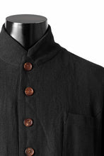 画像をギャラリービューアに読み込む, Aleksandr Manamis exclusive 19IEME Stand Collar Jacket / Mesh Linen (BLACK)