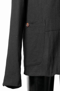 画像をギャラリービューアに読み込む, Aleksandr Manamis exclusive 19IEME Stand Collar Jacket / Mesh Linen (BLACK)
