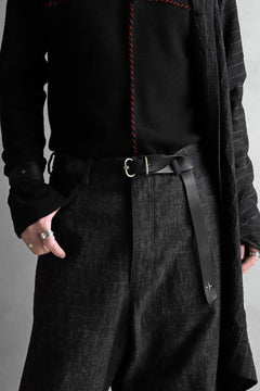 画像をギャラリービューアに読み込む, m.a+ double oval buckle medium belt / EL1C/GR3,0 (BLACK)