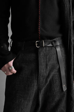 Load image into Gallery viewer, m.a+ double oval buckle medium belt / EL1C/GR3,0 (BLACK)