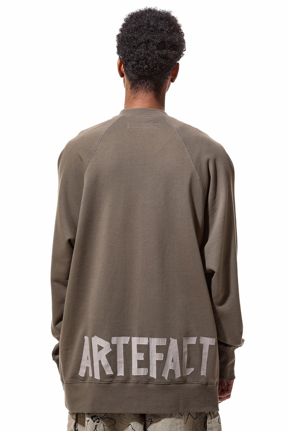 画像をギャラリービューアに読み込む, A.F ARTEFACT RAGLAN SWEAT TOP / PRINT BACK LOGO (BEIGE)