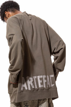 画像をギャラリービューアに読み込む, A.F ARTEFACT RAGLAN SWEAT TOP / PRINT BACK LOGO (BEIGE)