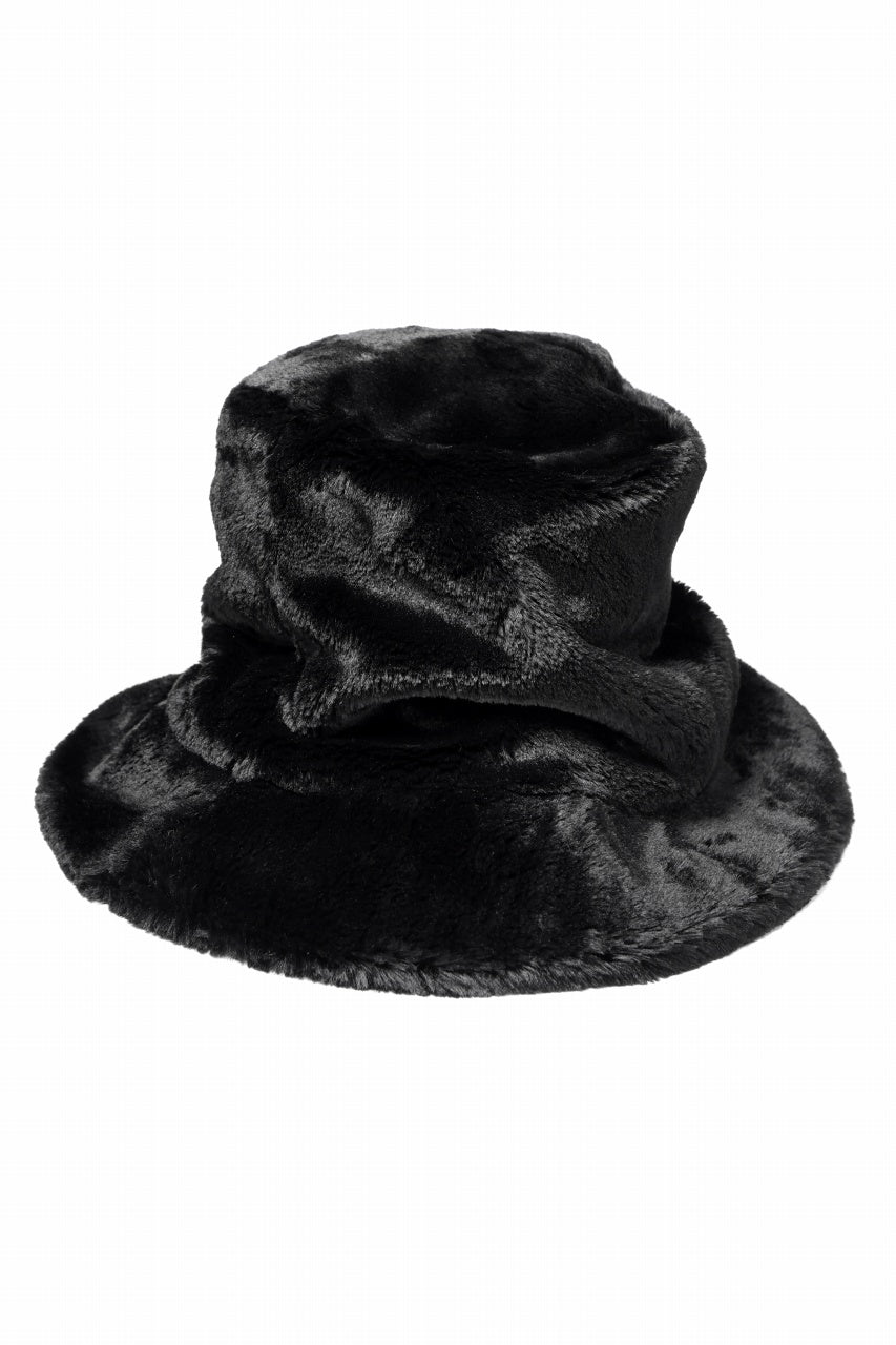 画像をギャラリービューアに読み込む, mastermind WORLD BUCKET HAT / FAUX FIR (BLACK)
