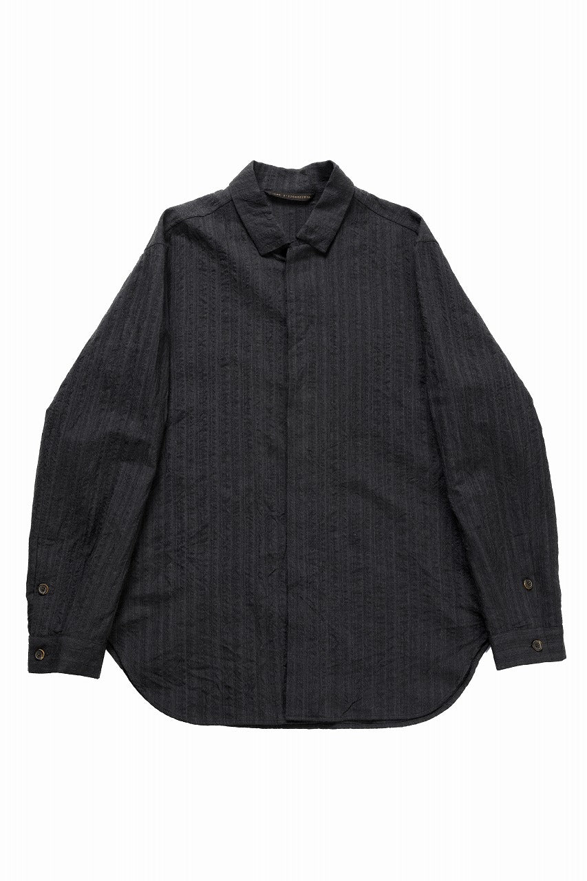 画像をギャラリービューアに読み込む, forme d'expression Minimal Outer Shirt / B95F (Off Black)
