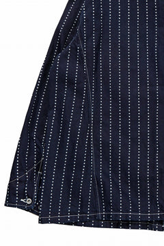 Load image into Gallery viewer, FULLCOUNT WABASH CHOREJACKET / INDIGO DYED DRILL with WASH STAR STRIPE (INDIGO / ONE WASHED)