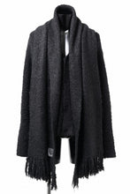 画像をギャラリービューアに読み込む, th products Inflated Scarf / 1/4.5 kasuri loop knit (black)