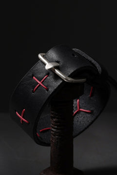 画像をギャラリービューアに読み込む, m.a+ cross stitched med wrist band / A-F8E1/GR 3,0 (BLACK)