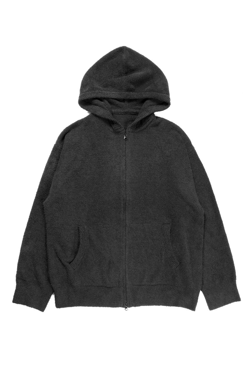 Load image into Gallery viewer, MASTERMIND WORLD LOUNGE FULL-ZIP HOODIE / SOFTLY BOA FLEECE (BLACK x WHITE)