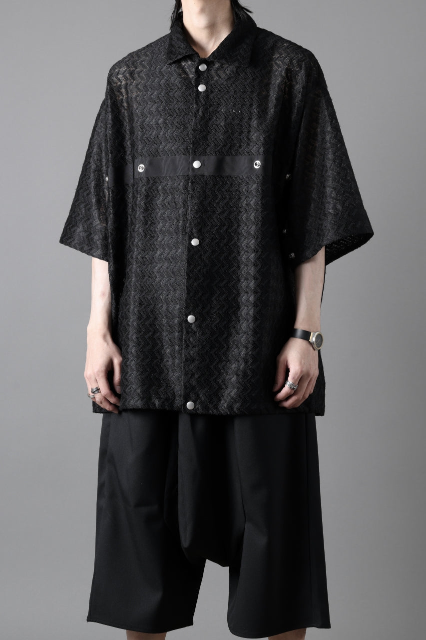 画像をギャラリービューアに読み込む, A.F ARTEFACT SNAPPED SQUEEZING SHIRT / SHADOW LACE (BLACK)