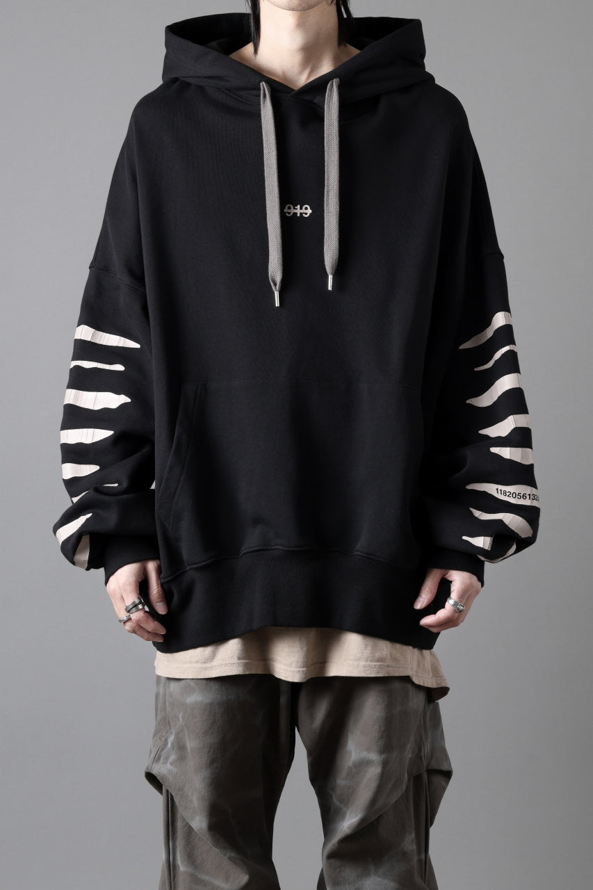 画像をギャラリービューアに読み込む, A.F ARTEFACT JUMBO SWEAT HOODIE / PRINT TYPE-B (BLACK)