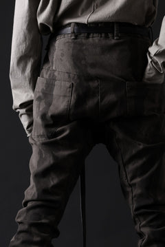 画像をギャラリービューアに読み込む, masnada SLIM GUSSET PANTS / STRETCH MICRO RIP COTTON (CAMO DUST)