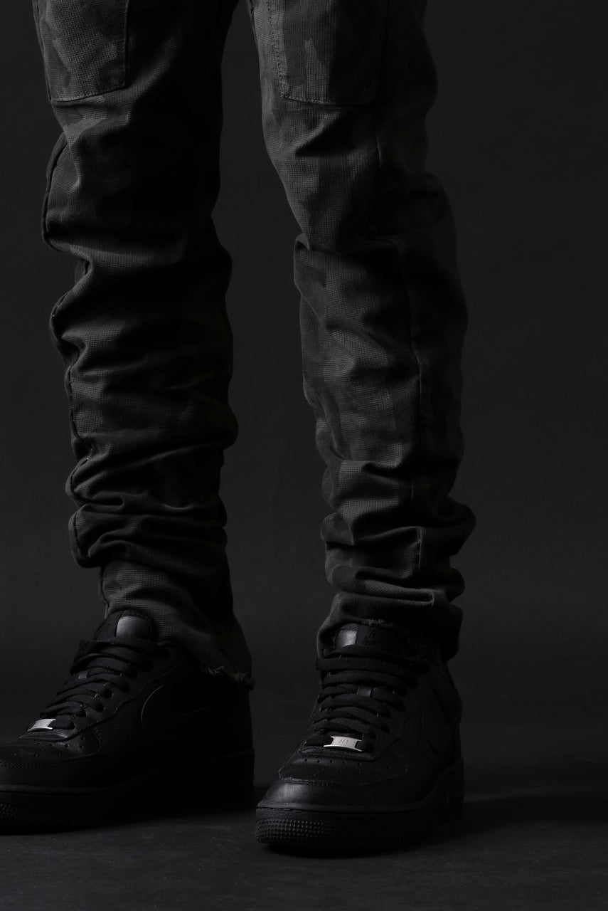 画像をギャラリービューアに読み込む, masnada SLIM GUSSET PANTS / STRETCH MICRO RIP COTTON (CAMO LEGION)