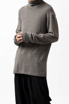 画像をギャラリービューアに読み込む, KLASICA SMOKE TURTLE NECK KNIT SWEAT TOP / WEANER WOOL RIB (FAWN)