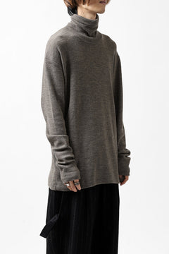 画像をギャラリービューアに読み込む, KLASICA SMOKE TURTLE NECK KNIT SWEAT TOP / WEANER WOOL RIB (FAWN)