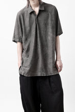 画像をギャラリービューアに読み込む, COLINA BIG SKIPPER POLO SHIRT / ANCIENT DYED LINEN HEAVY JERSEY (DUST)