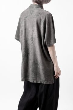 画像をギャラリービューアに読み込む, COLINA BIG SKIPPER POLO SHIRT / ANCIENT DYED LINEN HEAVY JERSEY (DUST)