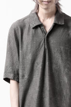 画像をギャラリービューアに読み込む, COLINA BIG SKIPPER POLO SHIRT / ANCIENT DYED LINEN HEAVY JERSEY (DUST)