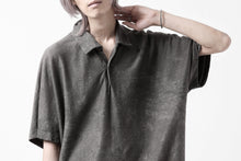 画像をギャラリービューアに読み込む, COLINA BIG SKIPPER POLO SHIRT / ANCIENT DYED LINEN HEAVY JERSEY (DUST)