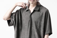 画像をギャラリービューアに読み込む, COLINA BIG SKIPPER POLO SHIRT / ANCIENT DYED LINEN HEAVY JERSEY (DUST)