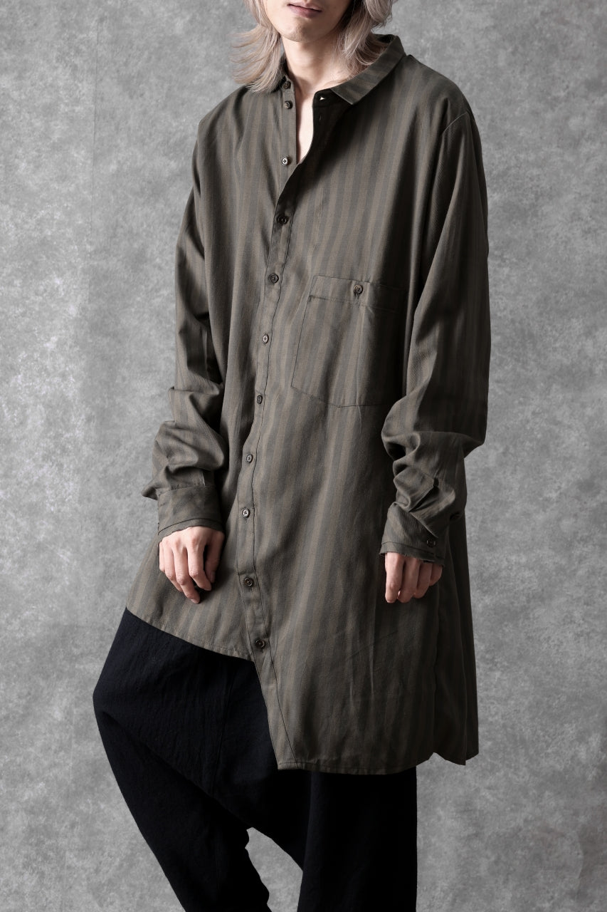 画像をギャラリービューアに読み込む, Aleksandr Manamis Asymmetric Striped Shirt (STRIPES)