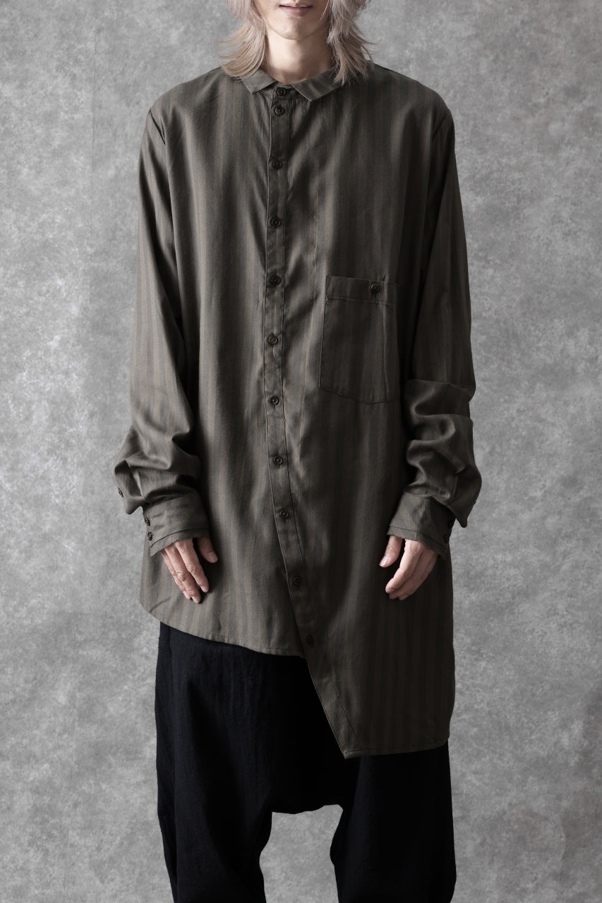 画像をギャラリービューアに読み込む, Aleksandr Manamis Asymmetric Striped Shirt (STRIPES)
