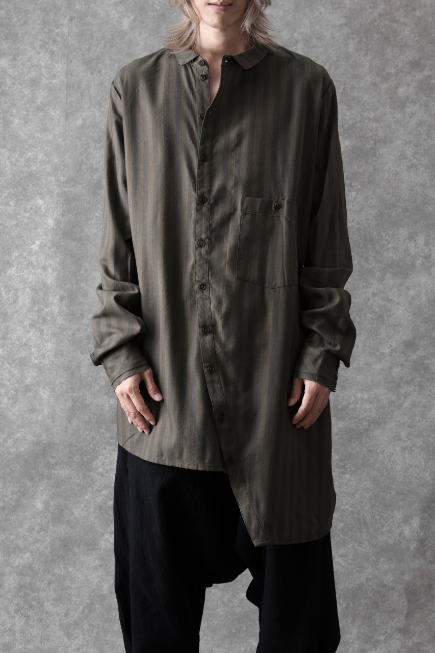 画像をギャラリービューアに読み込む, Aleksandr Manamis Asymmetric Striped Shirt (STRIPES)