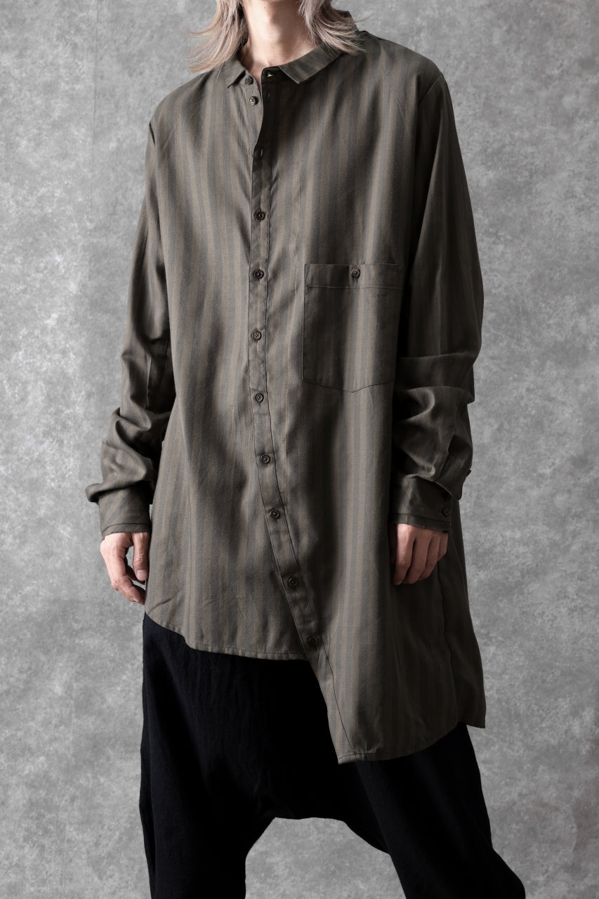 画像をギャラリービューアに読み込む, Aleksandr Manamis Asymmetric Striped Shirt (STRIPES)
