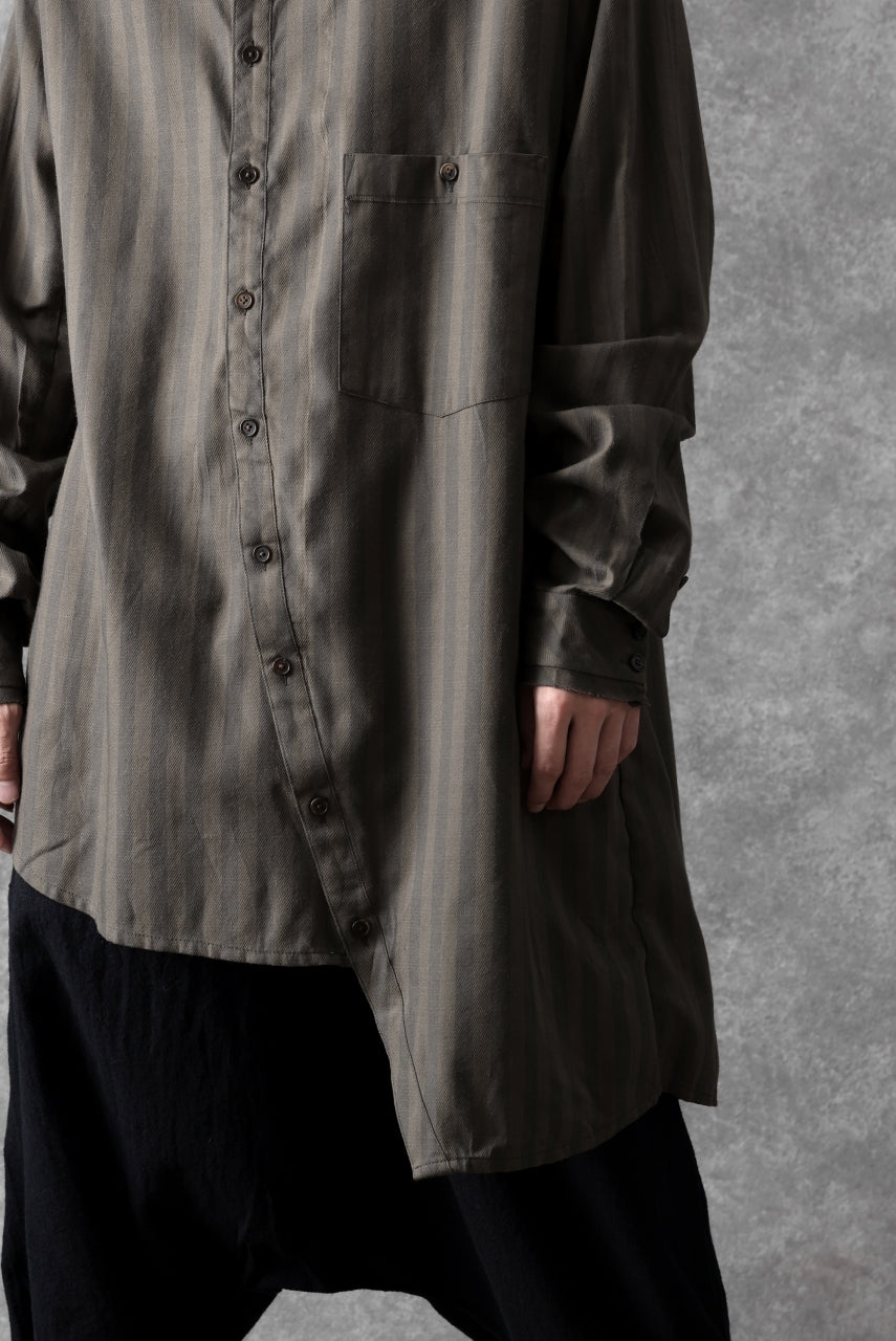 画像をギャラリービューアに読み込む, Aleksandr Manamis Asymmetric Striped Shirt (STRIPES)