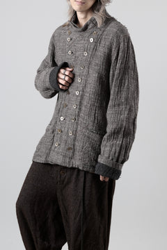 画像をギャラリービューアに読み込む, YUTA MATSUOKA double jacket / double weave cotton wool linen (brown)