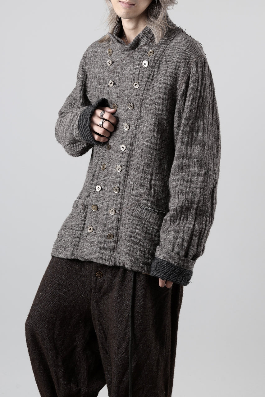 画像をギャラリービューアに読み込む, YUTA MATSUOKA double jacket / double weave cotton wool linen (brown)