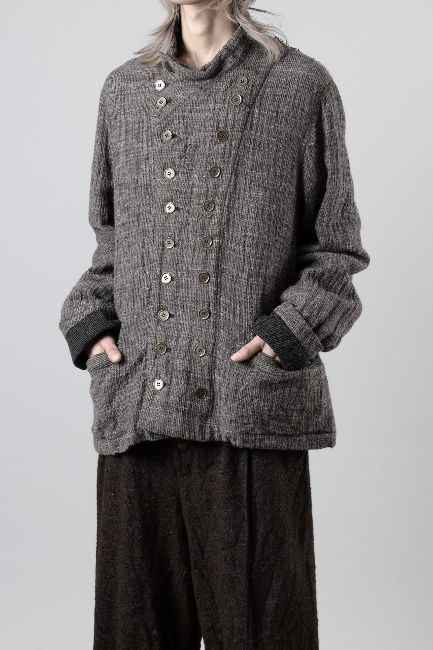 画像をギャラリービューアに読み込む, YUTA MATSUOKA double jacket / double weave cotton wool linen (brown)