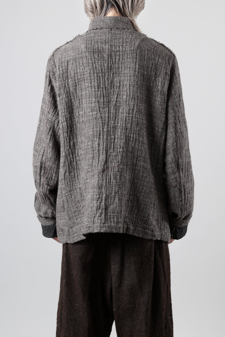 画像をギャラリービューアに読み込む, YUTA MATSUOKA double jacket / double weave cotton wool linen (brown)
