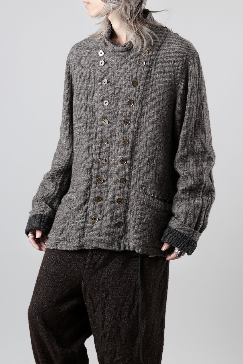 画像をギャラリービューアに読み込む, YUTA MATSUOKA double jacket / double weave cotton wool linen (brown)
