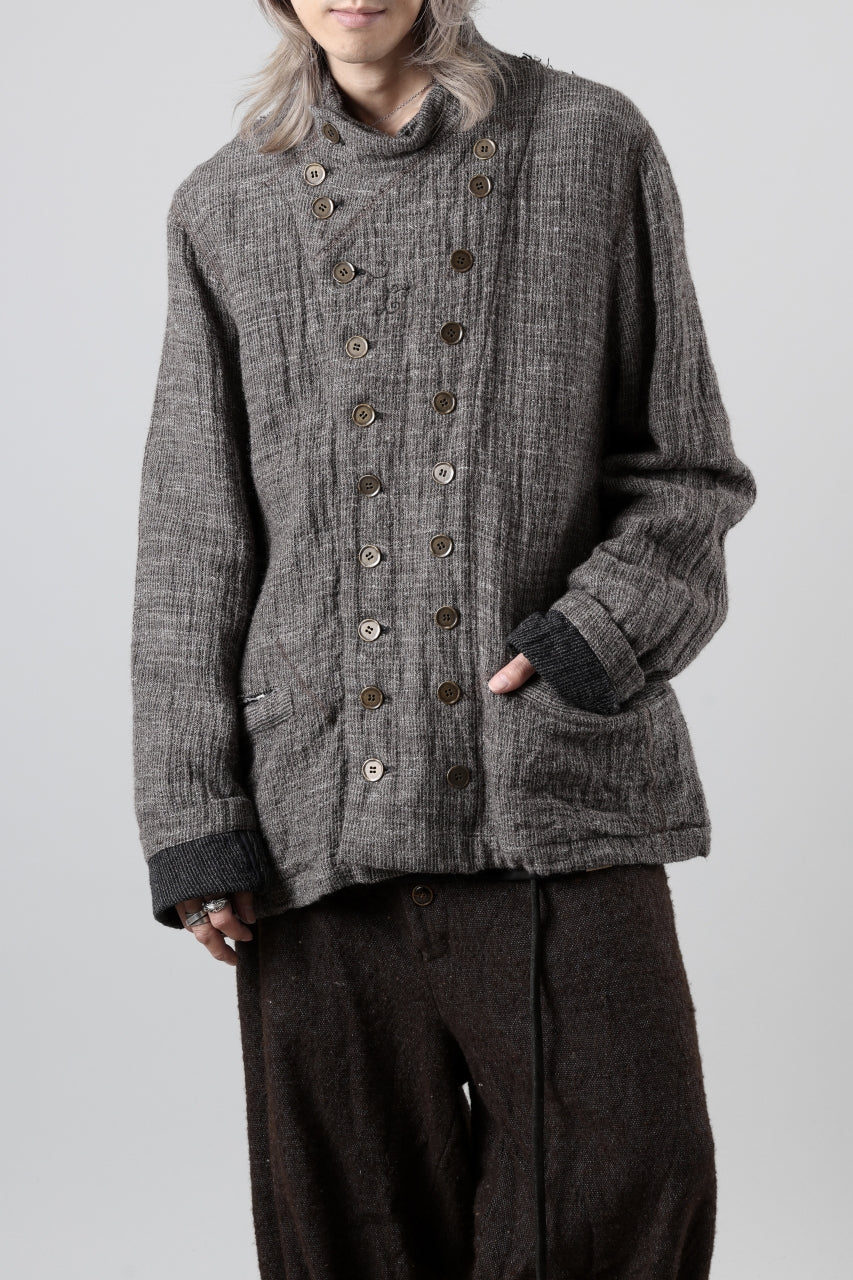 画像をギャラリービューアに読み込む, YUTA MATSUOKA double jacket / double weave cotton wool linen (brown)