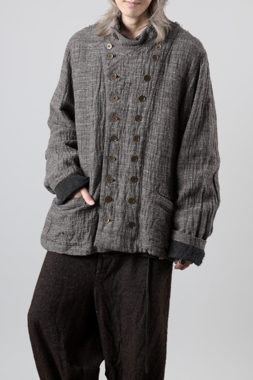 画像をギャラリービューアに読み込む, YUTA MATSUOKA double jacket / double weave cotton wool linen (brown)