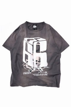 画像をギャラリービューアに読み込む, ZIG UR IDOL FADED & CRACKED SS TOPS - 666 (VINTAGE GREY)