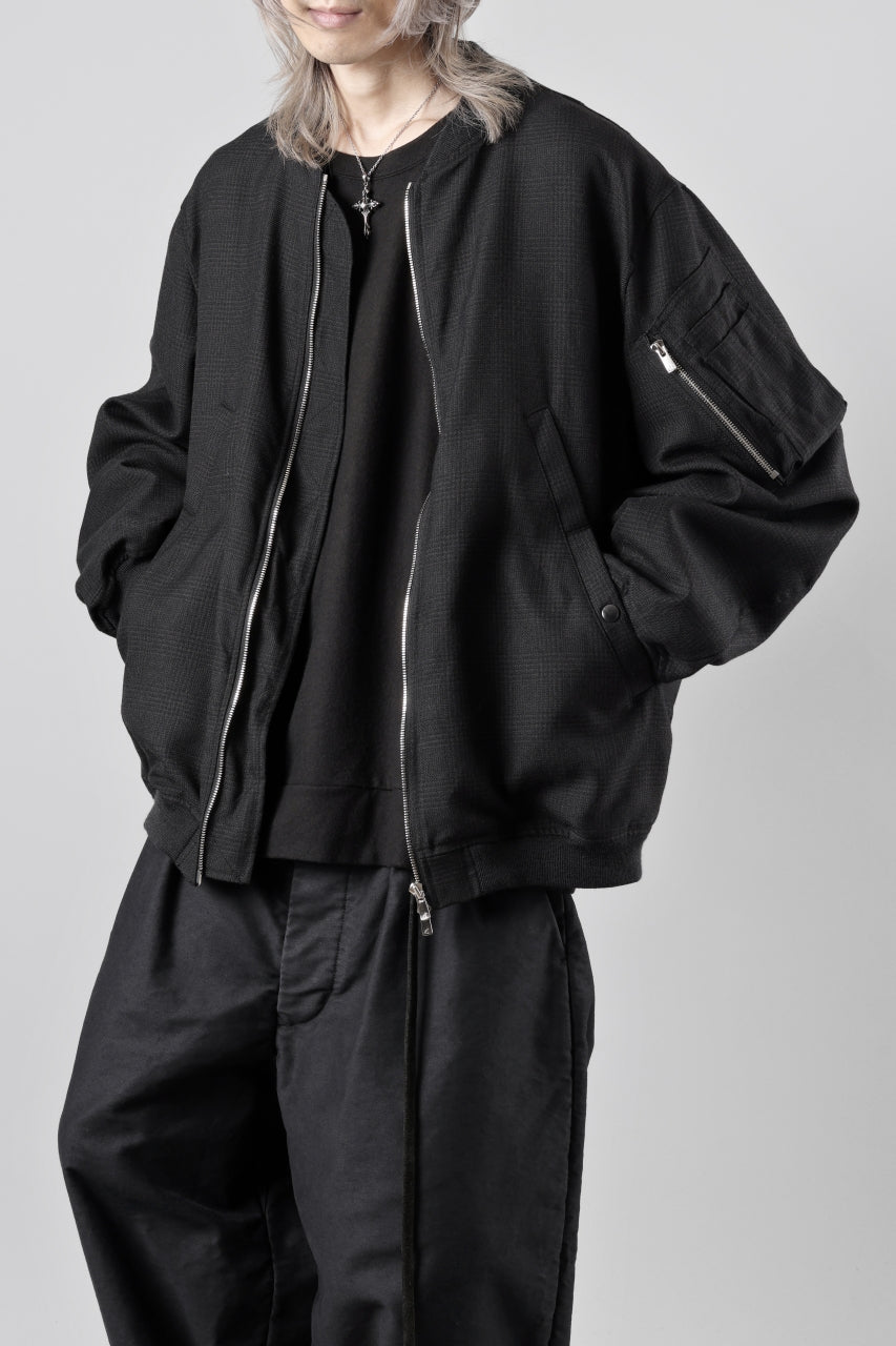 Load image into Gallery viewer, KLASICA FL-PC FLIGHT JACKET / REPULSION NIGHT GLEN CHECK WOOL (SHADOW CHECK)