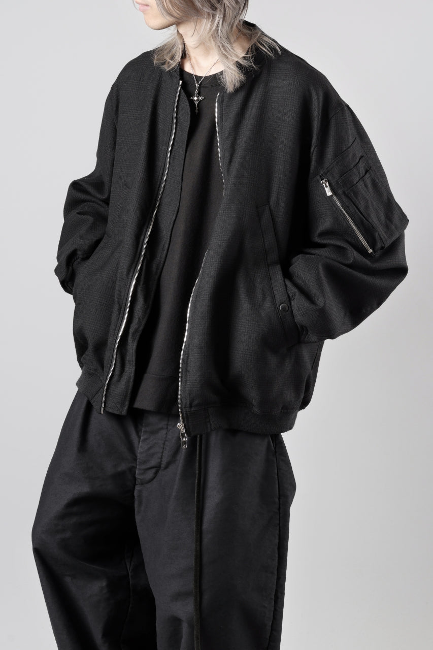 Load image into Gallery viewer, KLASICA FL-PC FLIGHT JACKET / REPULSION NIGHT GLEN CHECK WOOL (SHADOW CHECK)