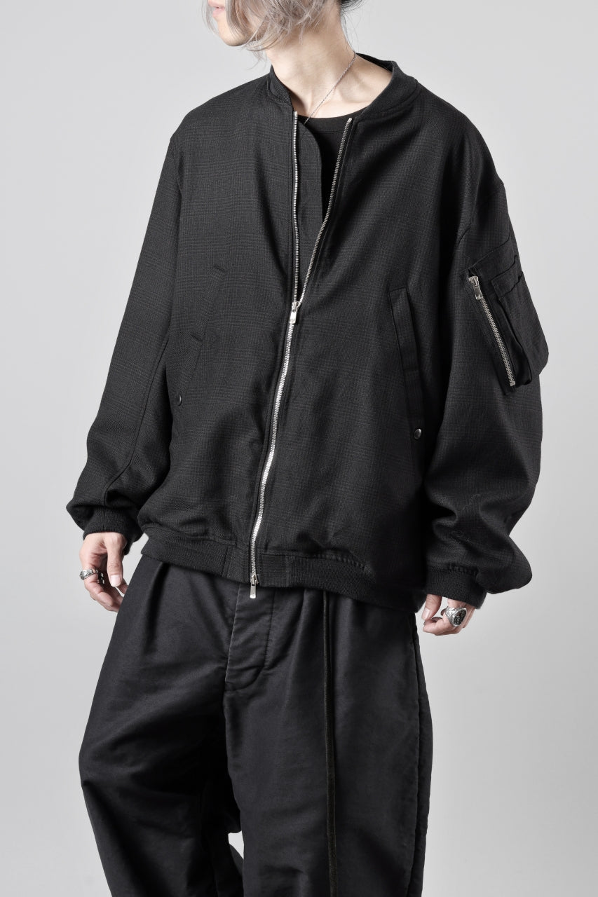 Load image into Gallery viewer, KLASICA FL-PC FLIGHT JACKET / REPULSION NIGHT GLEN CHECK WOOL (SHADOW CHECK)