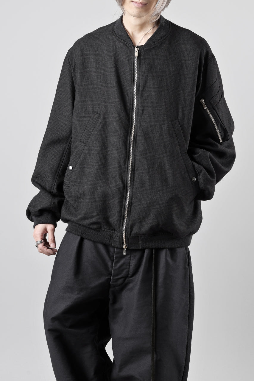 Load image into Gallery viewer, KLASICA FL-PC FLIGHT JACKET / REPULSION NIGHT GLEN CHECK WOOL (SHADOW CHECK)