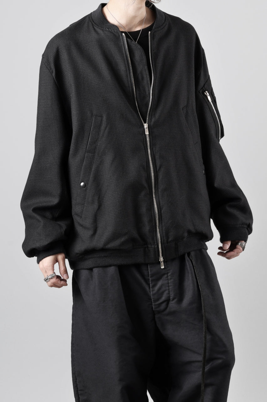 Load image into Gallery viewer, KLASICA FL-PC FLIGHT JACKET / REPULSION NIGHT GLEN CHECK WOOL (SHADOW CHECK)