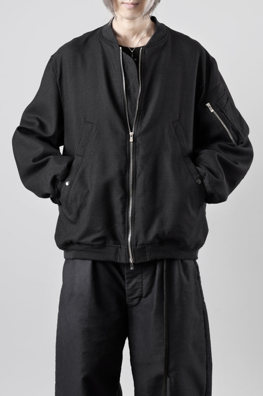 Load image into Gallery viewer, KLASICA FL-PC FLIGHT JACKET / REPULSION NIGHT GLEN CHECK WOOL (SHADOW CHECK)