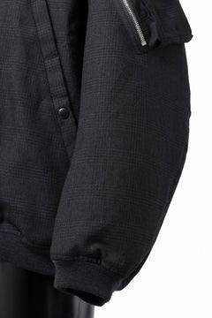 Load image into Gallery viewer, KLASICA FL-PC FLIGHT JACKET / REPULSION NIGHT GLEN CHECK WOOL (SHADOW CHECK)
