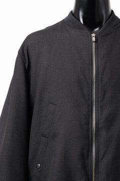 Load image into Gallery viewer, KLASICA FL-PC FLIGHT JACKET / REPULSION NIGHT GLEN CHECK WOOL (SHADOW CHECK)
