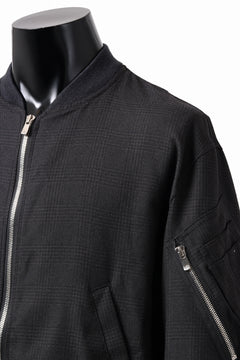 Load image into Gallery viewer, KLASICA FL-PC FLIGHT JACKET / REPULSION NIGHT GLEN CHECK WOOL (SHADOW CHECK)