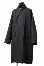 Load image into Gallery viewer, KLASICA SAULT FOLK DOUBLE BREASTED OVER COAT / REPULSION NIGHT GLEN CHECK WOOL (SHADOW CHECK)